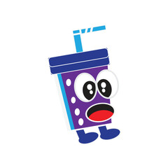 soda drink cute mascot ilustration