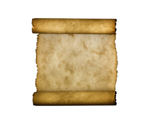 An ancient papyrus scroll for writing, png