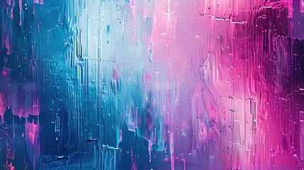Abstract blue, mint and pink background with glitch and distortion effect. Futuristic cyberpunk design. Retro futurism, webpunk, techno neon colors. Gaming technology 