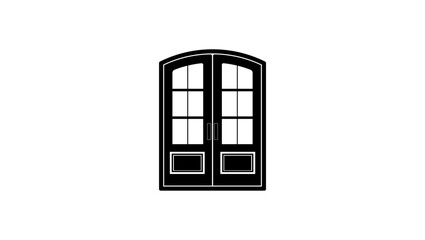Front Door , black isolated silhouette