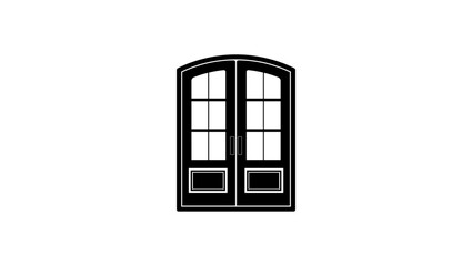 Front Door , black isolated silhouette