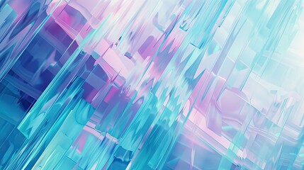 Abstract blue, mint and pink background with glitch and distortion effect. Futuristic cyberpunk design. Retro futurism, webpunk, techno neon colors. Gaming technology 