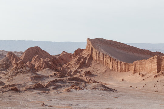 The amphitheater in the valle de la luna near San Pedro de Atacama