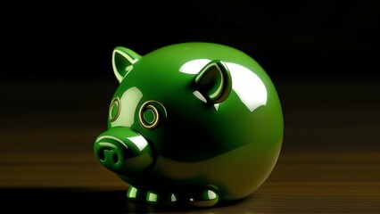 pig piggy bank, coins inside