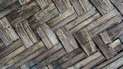 Natural texture background woven traditional handicrafts used for furniture materials