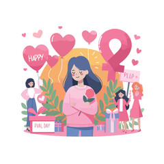 March 8, women, international women's day illustration 