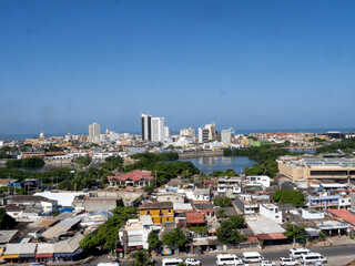 View from Barajas Fort on the city of Cartagena, Colombia