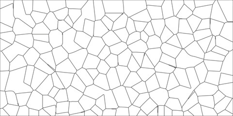 Abstract lines in black and white tone of many squares and rectangle shapes. Metal grid isolated on the white background. Modern and seamless pattern in design with hexagonal
