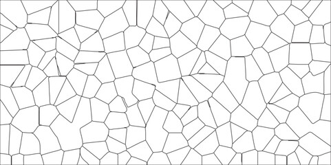 Abstract lines in black and white tone of many squares and rectangle shapes. Metal grid isolated on the white background. Modern and seamless pattern in design with hexagonal