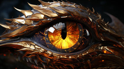 Dragon eye Yellow Eye of Evil Brown Fantasy