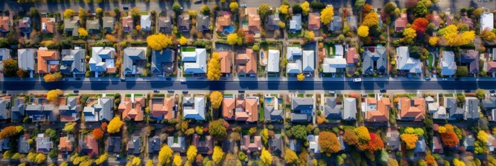 Aerial View of City With Abundant Trees
