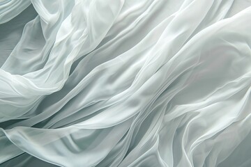 Close up texture of Flowy white fabric