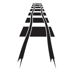 railway track icon- vector illustration
