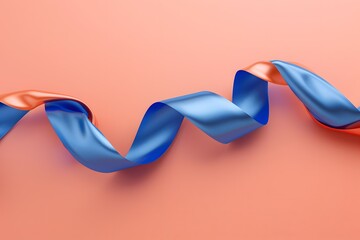 3D ribbon on background.