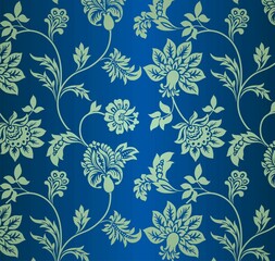 Fototapeta premium Colorful wedding card design, paisley floral pattern , India 