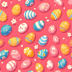 Easter eggs seamless pattern background.