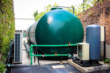 Large storage tank with automatic control system.
