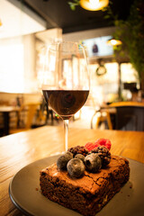 cake and wine