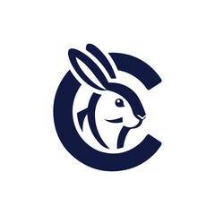 C Letter Rabbit Logo