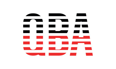 QBA three initial letter iconic line negative space minimal logo design vector template. monogram, abstract, wordmark, business, typography, minimalist, brand, company, flat, modern, unique, simple