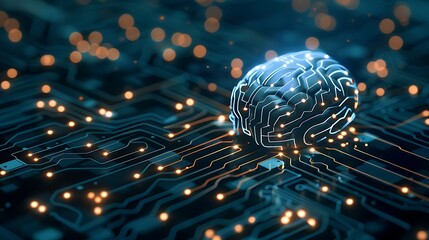 Futuristic Tech and AI Representation. Concept of Artificial Intelligence.

