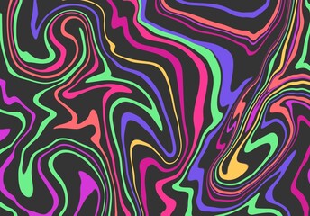 Obraz premium Natural Flow Rainbow Psychedelic Liquid Abstract Background