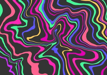Natural Flow Rainbow Psychedelic Liquid Abstract Background