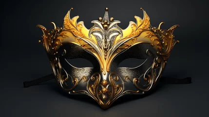 Gardinen Realistic luxury carnival mask with gold dust © doly dol