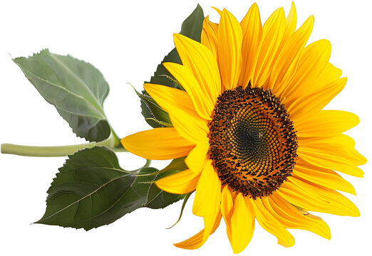 Sunflower Flower isolated on transparent background. PNG file

