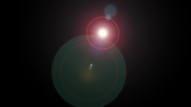 Light leak of red lens flare in the background