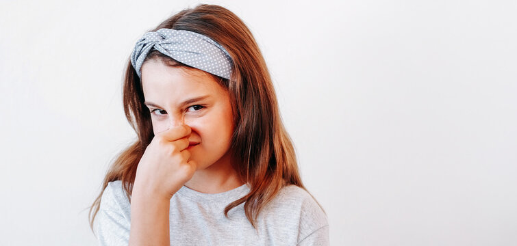 Disgusted child yuck kid dissatisfied little girl