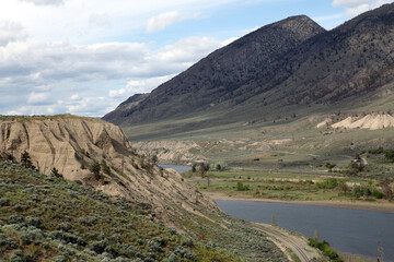Landscape from trans-canadian Highway 1 between Lytton and Cache creek - Thompson river - British Columbia - Canada © Collpicto