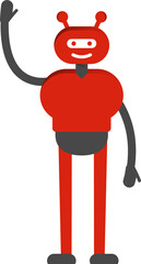 Humanoid Robot Character Greeting
