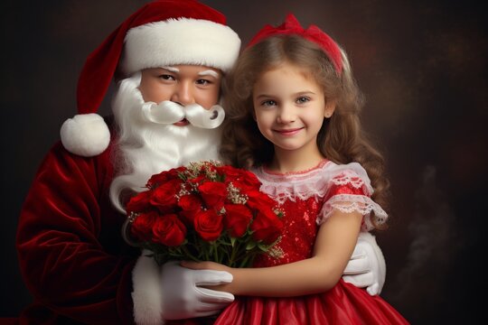 Festive new years pictures with santa claus for sale - celebrate the holidays with joyful images