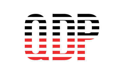 QDP three initial letter iconic line negative space minimal logo design vector template. monogram, abstract, wordmark, business, typography, minimalist, brand, company, flat, modern, unique, simple