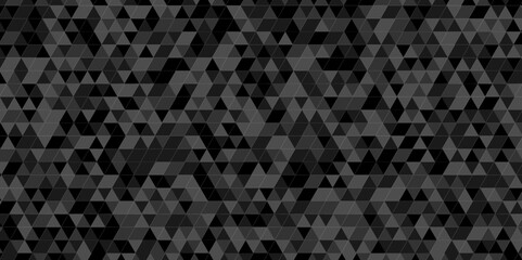 Vector geometric seamless technology gray and black transparent triangle background. Abstract digital grid light pattern black Polygon Mosaic triangle Background, business and corporate background.