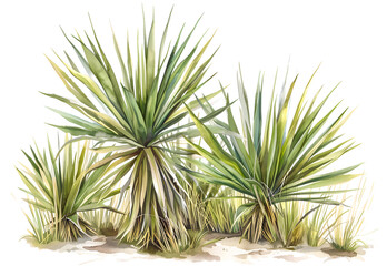 illustration of yucca plant isolated.