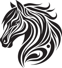 Tribal Horse Head Artwork