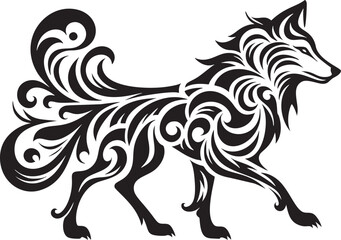 Tribal Wolf Tattoo Design