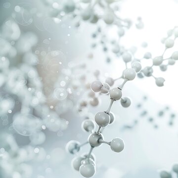 chemical structure of dna, 3d rendering of DNA molecules, AI images, white Chromosomes, bubbles
