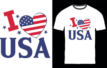 Fototapeta na wymiar USA 4th July Independence Day shirt Design
