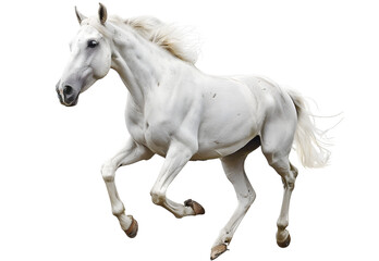 Obraz na płótnie Canvas Horse running isolated on white background, vector illustration