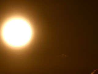 Moon at morning using 100x zoom, Sunset using 100x zoom, clouds with sky and sea