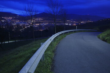 Road in the suburbs of Bilbao