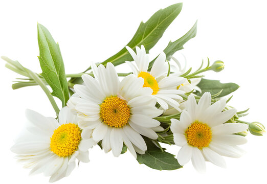 Daisy with clipping path isolated on white