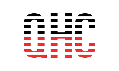QHC three initial letter iconic line negative space minimal logo design vector template. monogram, abstract, wordmark, business, typography, minimalist, brand, company, flat, modern, unique, simple