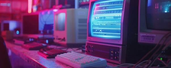 Obraz premium An advanced and old computer