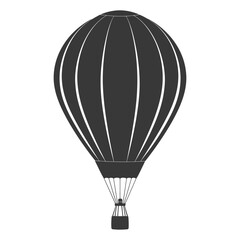 Obraz premium Silhouette air balloon black color only