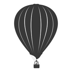 Obraz premium Silhouette air balloon black color only