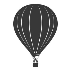Obraz premium Silhouette air balloon black color only